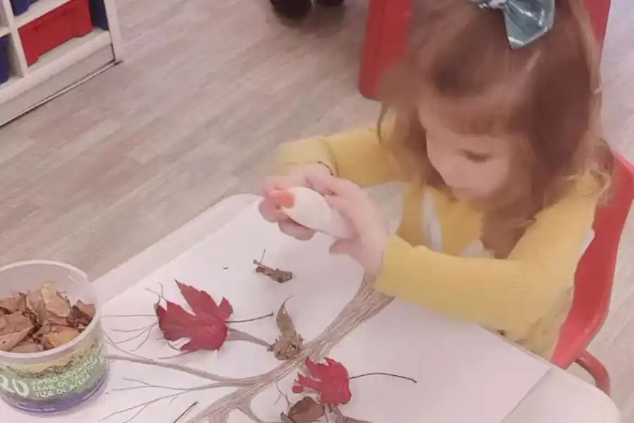 Creative arts activity at Glen Childcare in Coquitlam