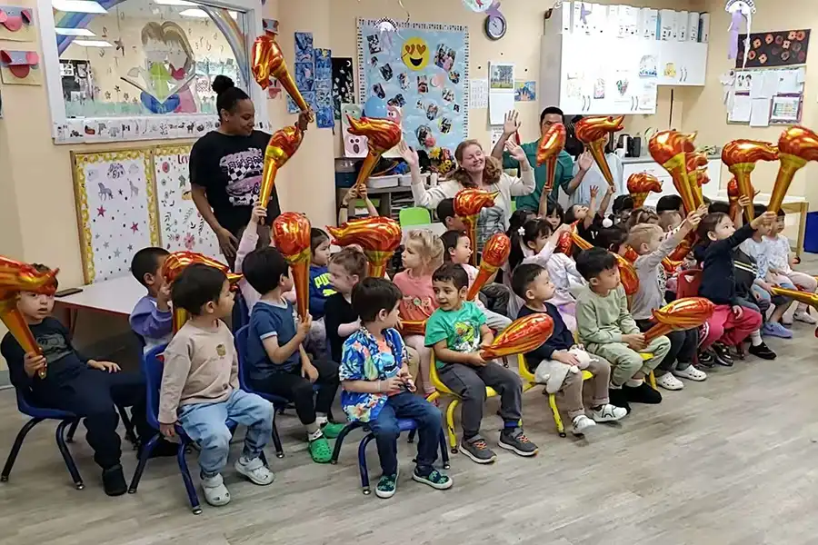 Cultural presentation daycare activity at Glen Childcare